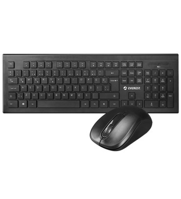 EVEREST KM-9675 Q USB SİYAH MM KABLOSUZ KLAVYE MOUSE SET