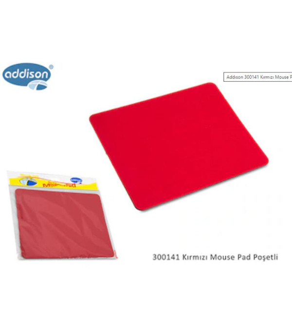 ADDISON 300141 KIRMIZI MOUSE PAD POŞETLİ