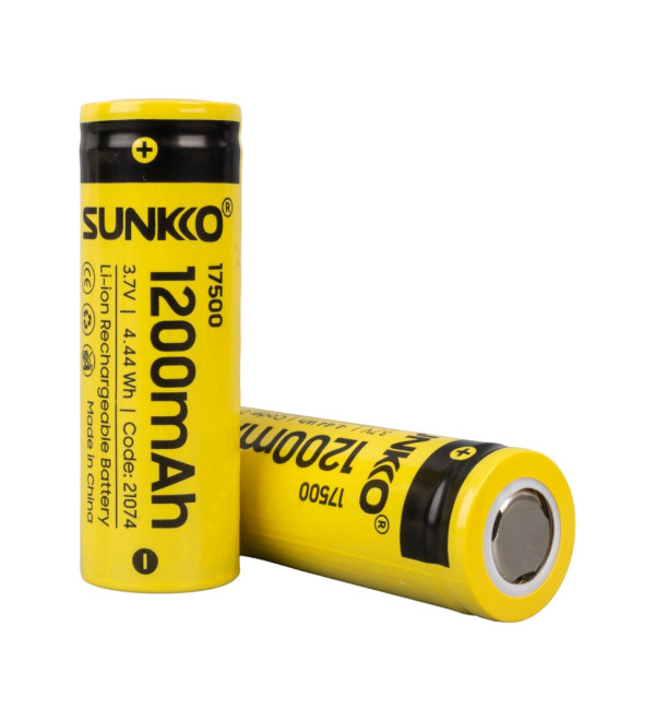 DXT SUNKKO 3.7 VOLT 1200 MAH 17500 ŞARJ EDİLEBİLİR PİL (2Lİ PAKET)