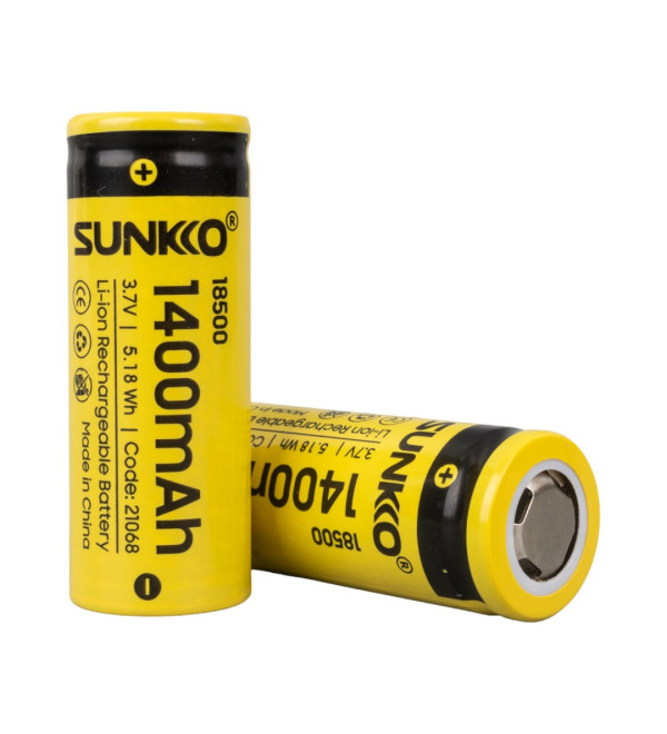 DXT SUNKKO 3.7 VOLT 1400 MAH 18500 ŞARJ EDİLEBİLİR PİL (2Lİ PAKET)