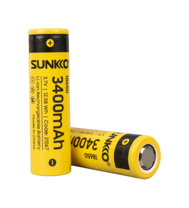 DXT SUNKKO 3.7 VOLT 3400 MAH 18650 ŞARJ EDİLEBİLİR PİL (2Lİ PAKET)