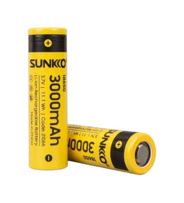 DXT SUNKKO 3.7 VOLT 3000 MAH 18650 ŞARJ EDİLEBİLİR PİL (2Lİ PAKET)