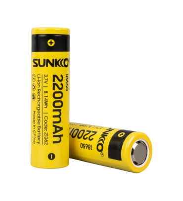 DXT SUNKKO 3.7 VOLT 2200 MAH 18650 ŞARJ EDİLEBİLİR PİL (2Lİ PAKET)