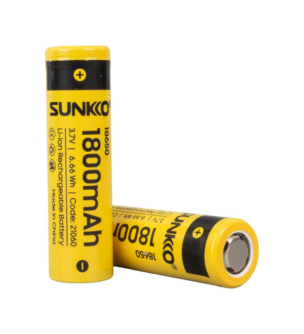 DXT SUNKKO 3.7 VOLT 1800 MAH 18650 ŞARJ EDİLEBİLİR PİL (2Lİ PAKET)