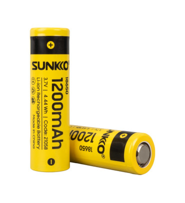 DXT SUNKKO 3.7 VOLT 1200 MAH 18650 ŞARJ EDİLEBİLİR PİL (2Lİ PAKET)