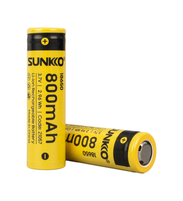 DXT SUNKKO 3.7 VOLT 800 MAH 18650 ŞARJ EDİLEBİLİR PİL  (2Lİ PAKET)