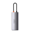 BASEUS METAL GLEAM 6IN1 TYPE-C HUB ÇIKIŞ:3X USB3.0 1X HDMI1X TYPE-C VE 1X RJ45 4K HD5 GB/S GİRİŞ:TYPE-C CAHUB-CW0G