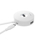 BASEUS ROUND BOX TYPE-C HUB BEYAZ ÇIKIŞ:1XUSB 3.0 3XUSB 2.0 1XMİKRO USB GİRİŞ:TYPE-C CAHUB-G02