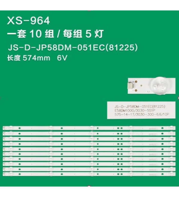DXT WKSET 6053 36864X10 JS D JP58DM 051EC (81225) 10 ADET LED BAR