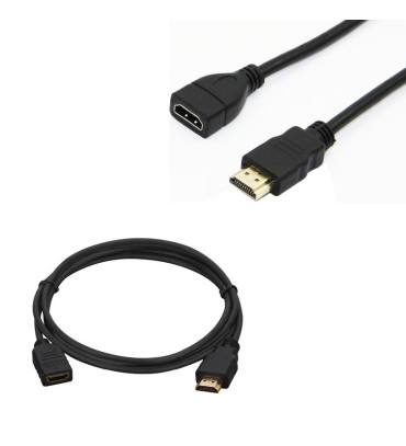 DXT ERKEK DİŞİ GOLD UÇLU 25 CM UZATMA HDMI KABLO (MİNİ HD REC. İÇİN)