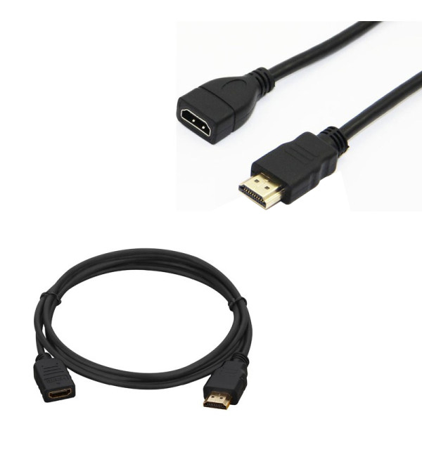 DXT ERKEK DİŞİ GOLD UÇLU 25 CM UZATMA HDMI KABLO (MİNİ HD REC. İÇİN)