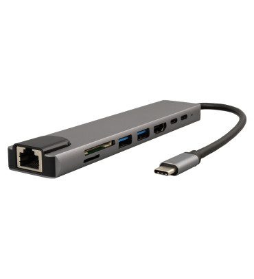 DXT POWERMASTER TYPE C 8IN1 HDMI COK FONKSIYONLU USB 3.0 DOCK STATION