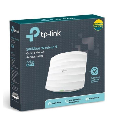 TP-LINK EAP115 1 PORT 10/100 2.4GHZ 300MBPS 2X4DBI ANTEN TAVAN TİPİ ACCESS POINT