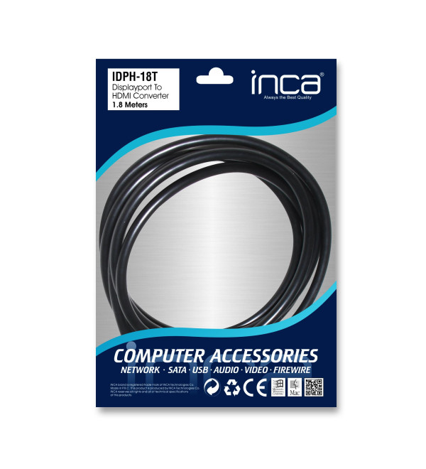 INCA IDPH-18T DISPLAY PORT TO HDMI 1,8MT