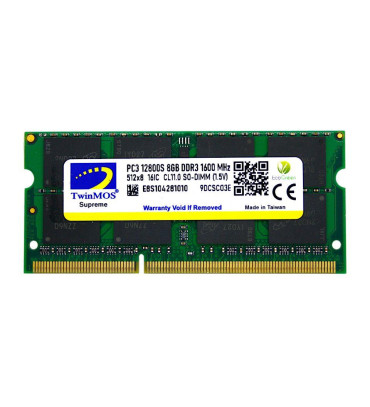 8 GB DDR3 1600MHZ TWINMOS 1.5 NB MDD38GB1600N