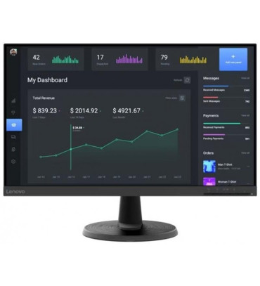 23.8 LENOVO 63DCKAT6TK FHD 7MS 75HZ HDMI+VGA MONITOR