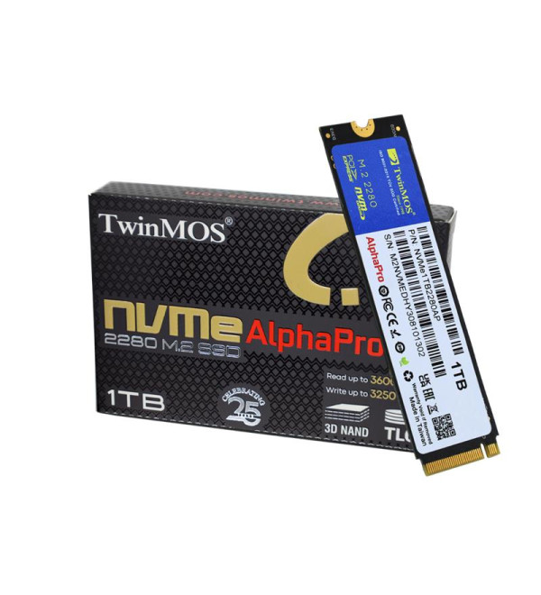 1 TB TWINMOS M.2 PCIe NVMe 3600/3250 NVMe1TB2280AP