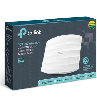 TP-LINK EAP225 AC1350 DUAL BAND WIFI 1XGBIT RJ45 450MBPS/2.4GHZ/867MBPS/5GHZ ACCESS POINT (POE ADAPTÖRÜ DAHİL)