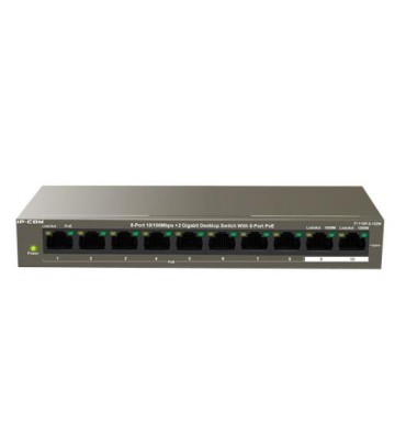 IP-COM F1110P-8-102W 8 PORT 10/100 + 2X RJ45 GIGABIT UPLINK 102W 250 METRE POE SWITCH IP-COM F1110P-8-102W 8 PORT 10/100 + 2X RJ45 GIGABIT UPLINK 102W 250 METRE POE SWITCH