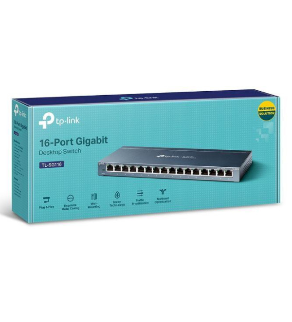 TP-LINK TL-SG116 16 PORT 10/100/1000 GIGABIT MASAÜSTÜ SWITCH