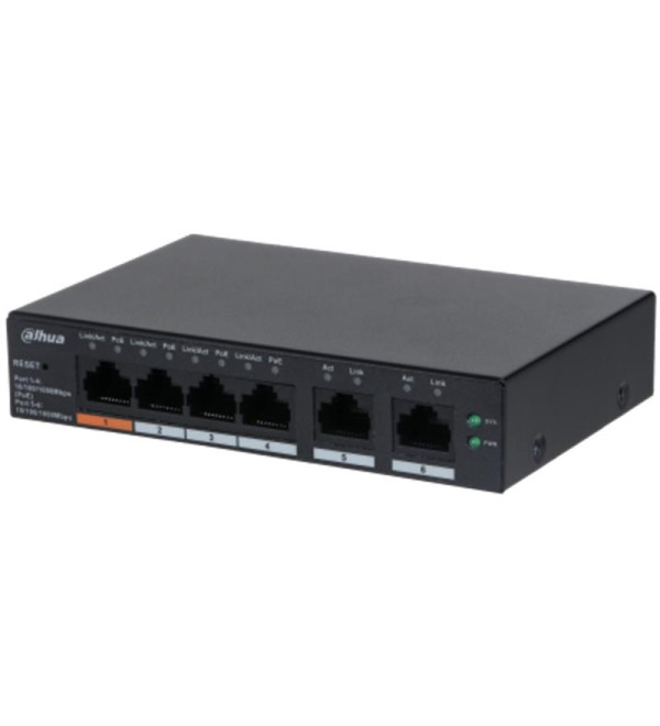 DAHUA CS4006-4GT-60 4 PORT GIGABIT+1 PORT GIGABIT UPLINK CLOUD YÖNETİLEBİLİR 65W POE SWITCH