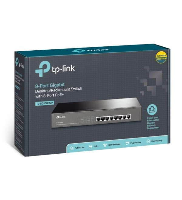 TP-LINK TL-SG1008MP 8 PORT GIGABIT 153W POE RACKMOUNT SWITCH