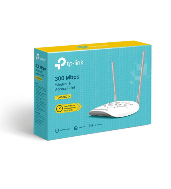 TP-LINK TL-WA801N 300MBPS WIRELESS N ACCESS POINT 1 PORT 10/100MBPS 2 X SABİT ÇOK YÖNLÜ ANTEN