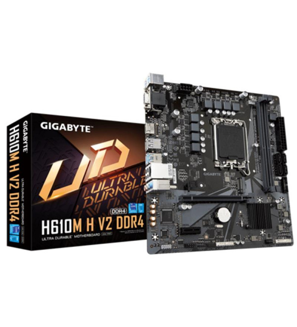 GIGABYTE H610M-H-V2 DDR4 3200MHZ 1XVGA 1XHDMI 1XM.2 USB 3.2 MATX 1700P (13. VE 12.NESİL İŞLEMCİ UYUMLU)