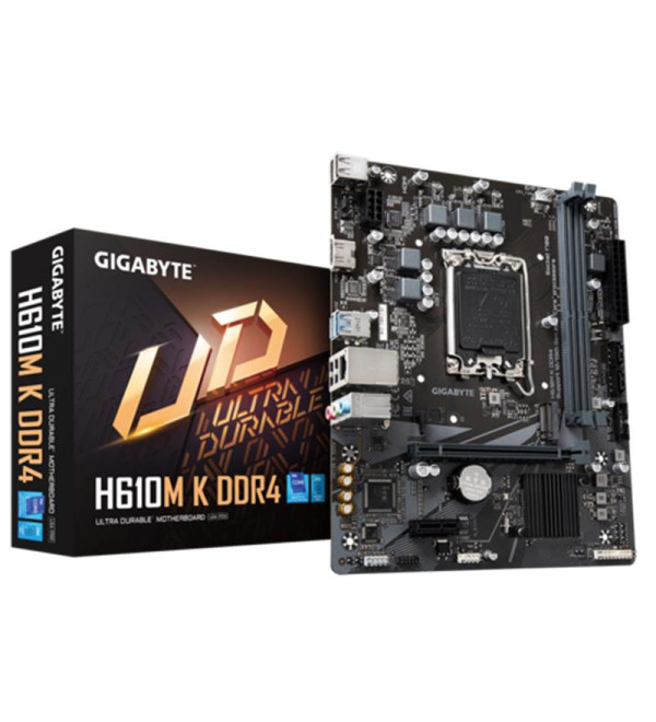 GIGABYTE H610M-K DDR4 3200MHZ 1XHDMI 1XM.2 USB 3.2 MATX 1700P (13. VE 12.NESİL İŞLEMCİ UYUMLU)