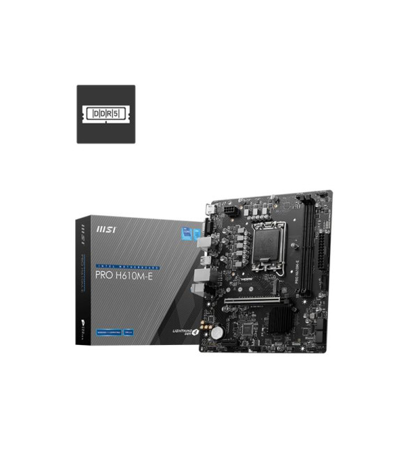 MSI PRO H610M-E DDR5 5600MHZ 1XVGA 1XHDMI 1XM.2 USB 3.2 MATX 1700P (12. / 13. VE 14. NESİL İŞLEMCİ UYUMLU)