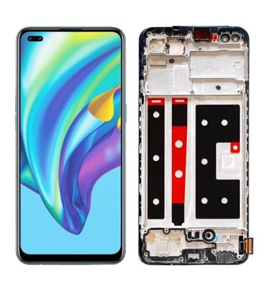 Oppo Uyumlu Oppo (CPH2125) Reno 4 Lite Ekran Lcd Dokunmatik Full Çıtalı Oled (AA Kalite)