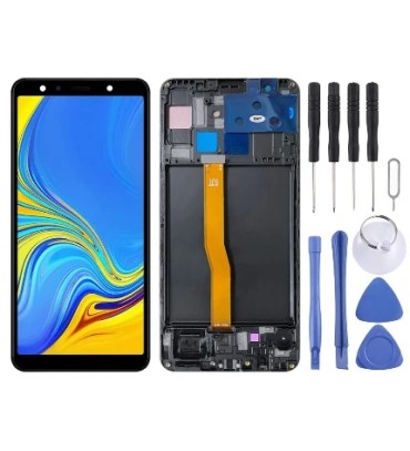 Samsung Uyumlu Galaxy SM-A750 A7 2018 Ekran Lcd Dokunmatik Full Çıtalı Oled (AA Kalite)