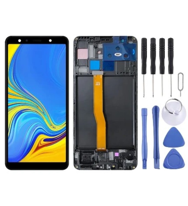 Samsung Uyumlu Galaxy SM-A750 A7 2018 Ekran Lcd Dokunmatik Full Çıtalı Oled (AA Kalite)