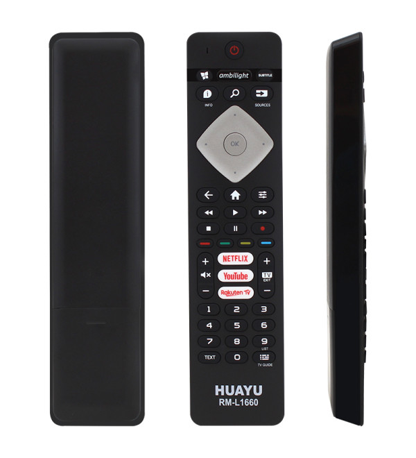 HUAYU KL PHILIPS RM-L1660 H0357C NETFLIX-RAKUTEN TV TUŞLU SES KOMUTLU MİKROFONLU BLİSTERLİ TV KUMANDA