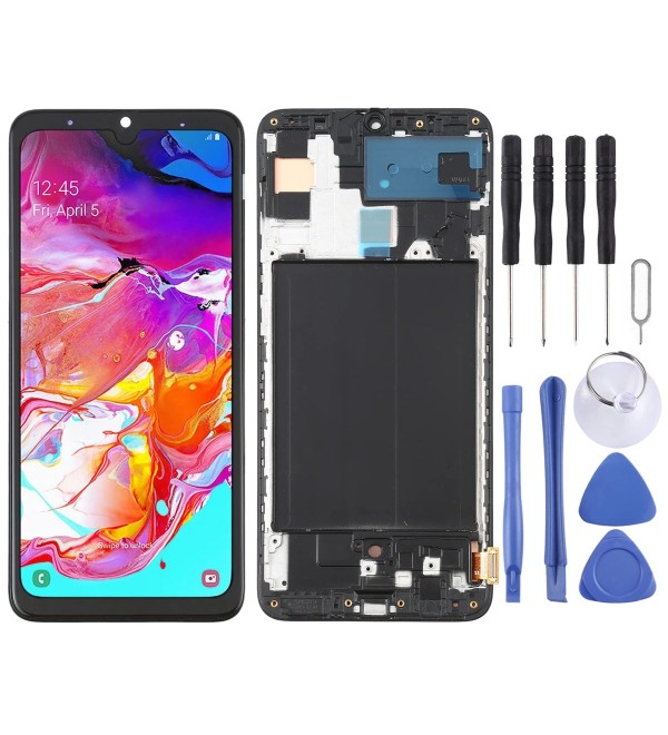 Samsung Uyumlu Galaxy SM-A705 A70 Ekran Lcd Dokunmatik Full Çıtalı Tam Boyut Oled (AA Kalite)