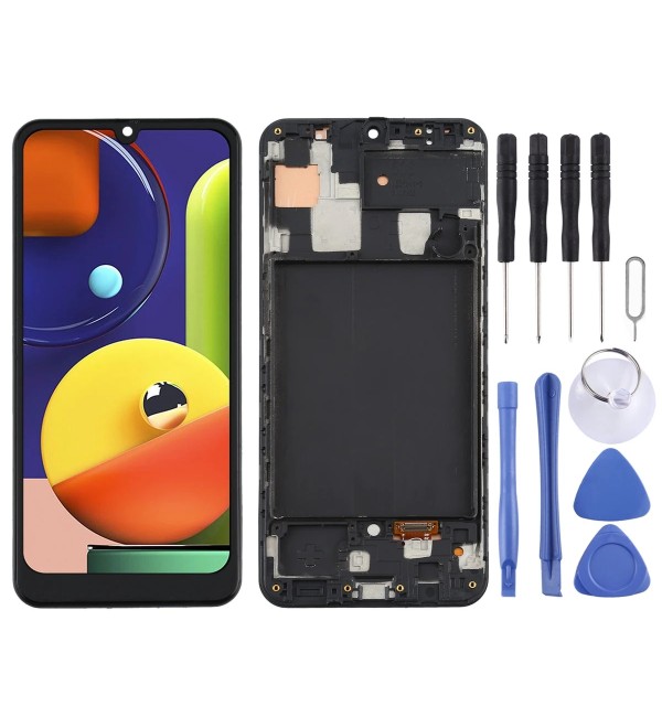 Samsung Uyumlu Galaxy SM-A507 A50S Ekran Lcd Dokunmatik Full Çıtalı Oled (AA Kalite)